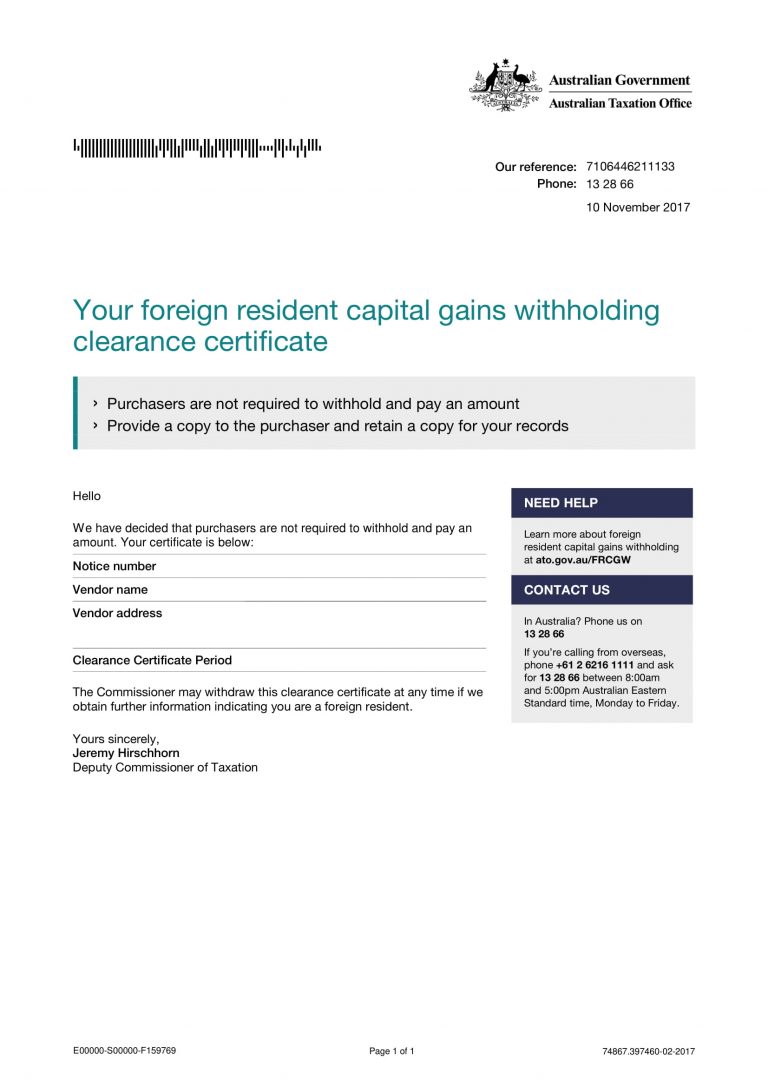 FRCGW Certificate